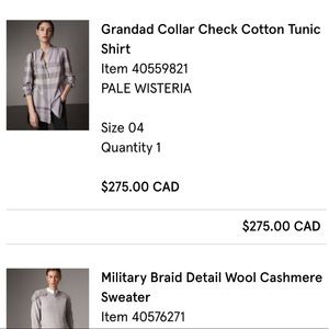 Burberry checked Tunic